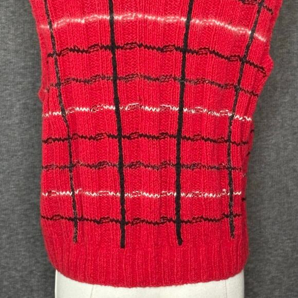 Sigrid Olsen Sport Vintage Embroidered Red Snowflake Zipper Vest Womens Medium - Picture 7 of 12